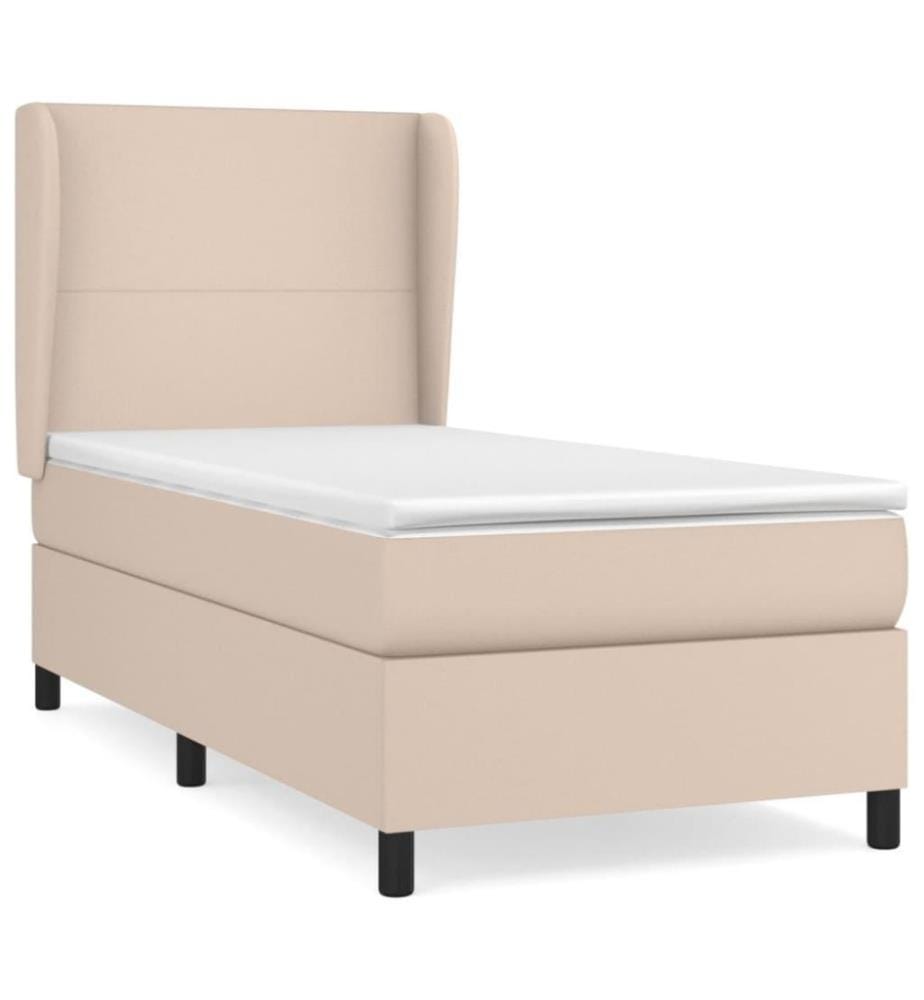 Lit à sommier tapissier avec matelas Cappuccino 100x200 cm