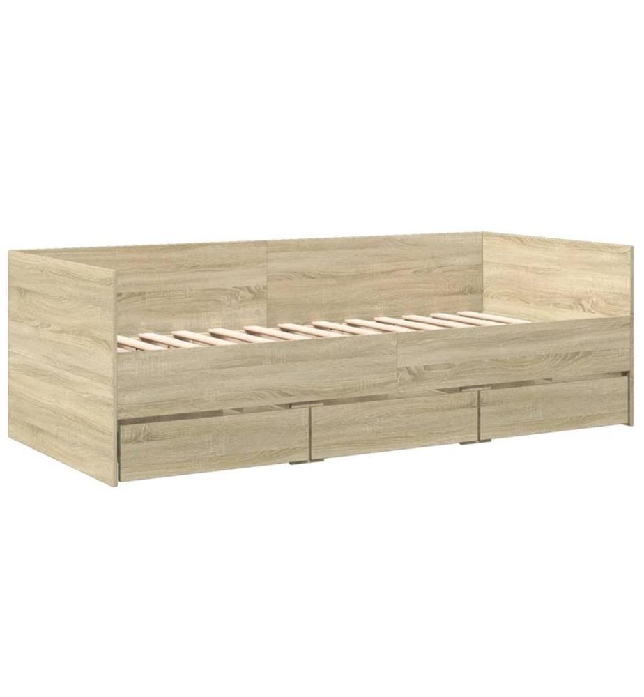 Tagesbett mit Schubladen Sonoma-Eiche 100x200 cm Holzwerkstoff