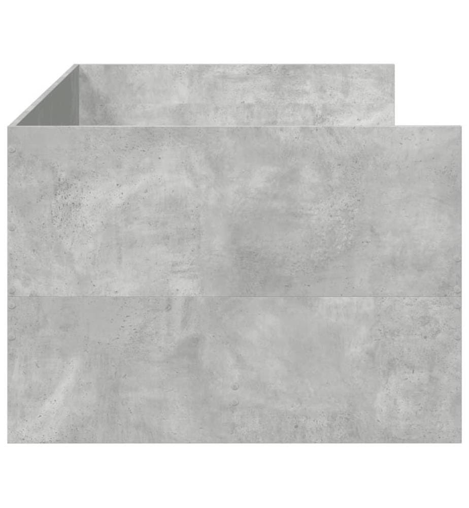 Tagesbett mit Schubladen Betongrau 100x200 cm Holzwerkstoff