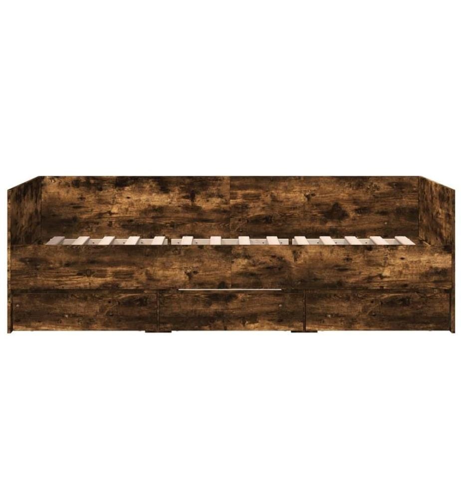 Tagesbett mit Schubladen Räuchereiche 100x200 cm Holzwerkstoff