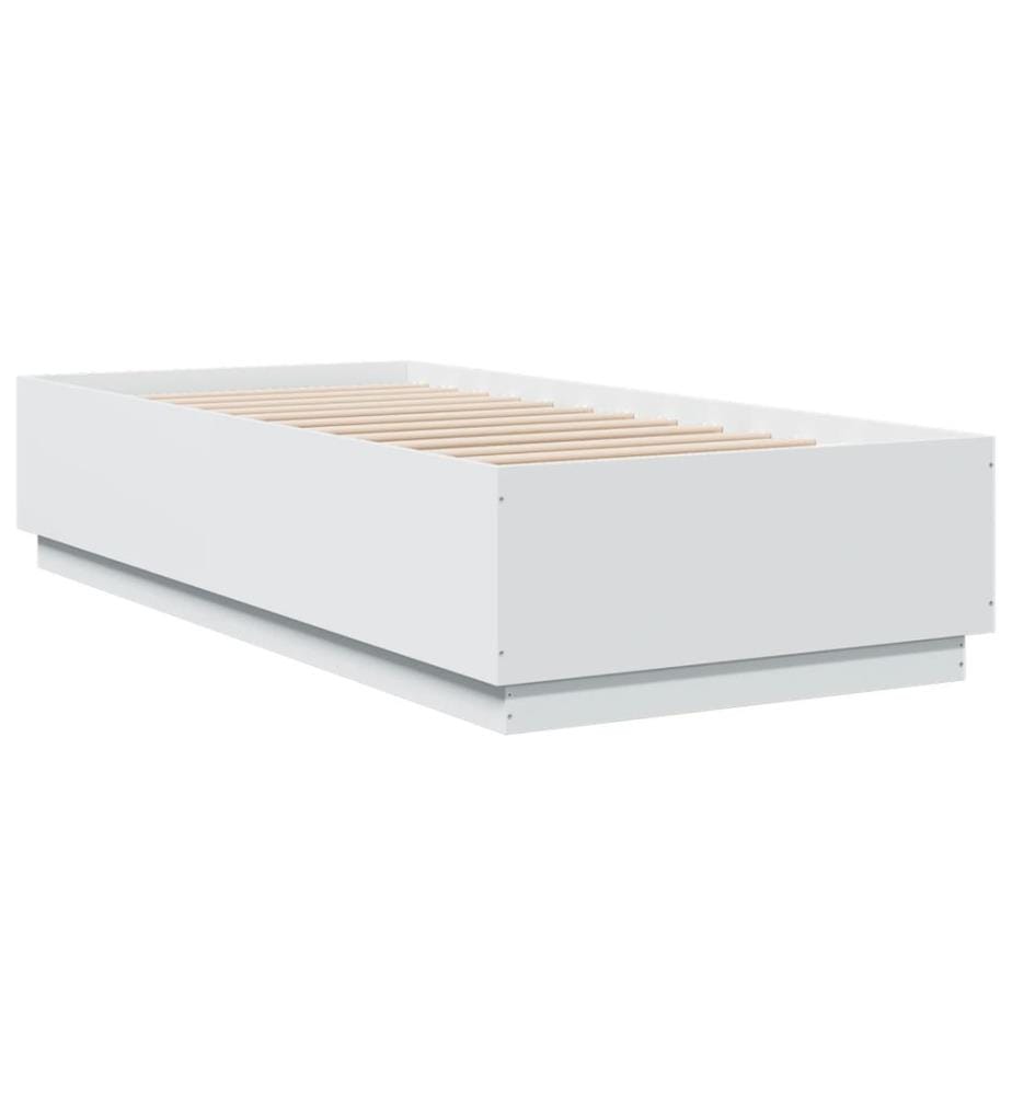 Bettgestell Weiss 100x200 cm Holzwerkstoff