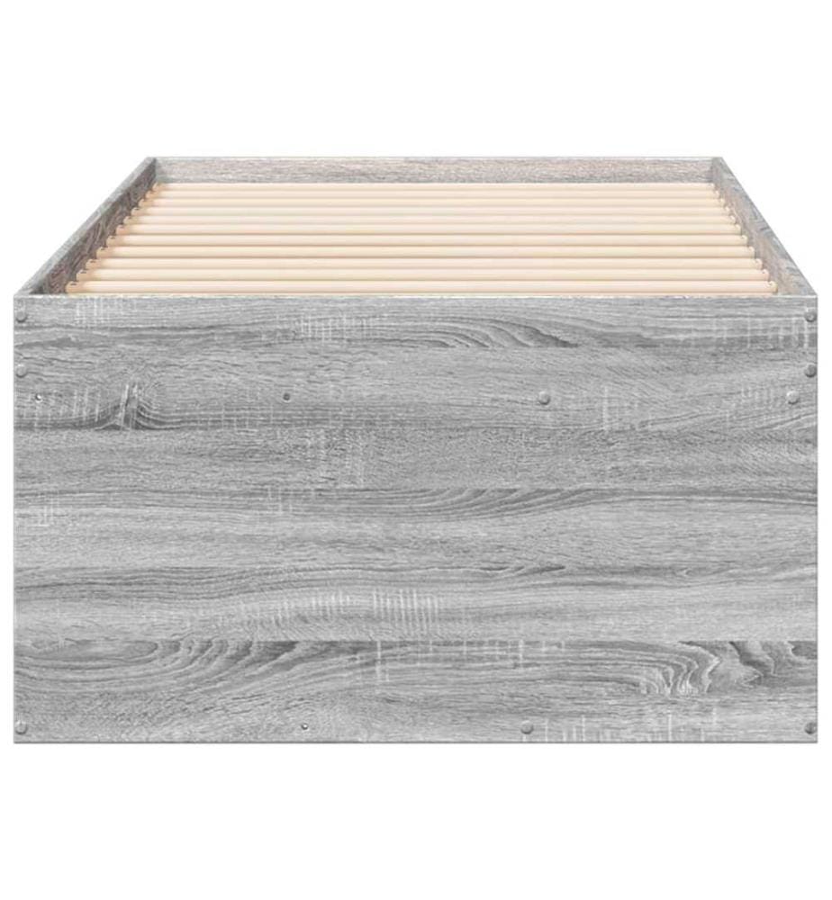 Tagesbett mit Schubladen Grau Sonoma 100x200 cm Holzwerkstoff