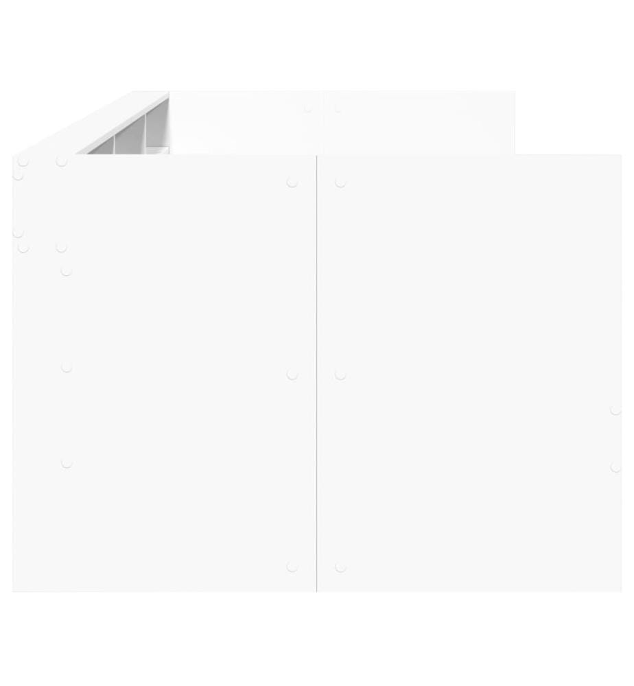 Tagesbett mit Schubladen Weiss 100x200 cm Holzwerkstoff