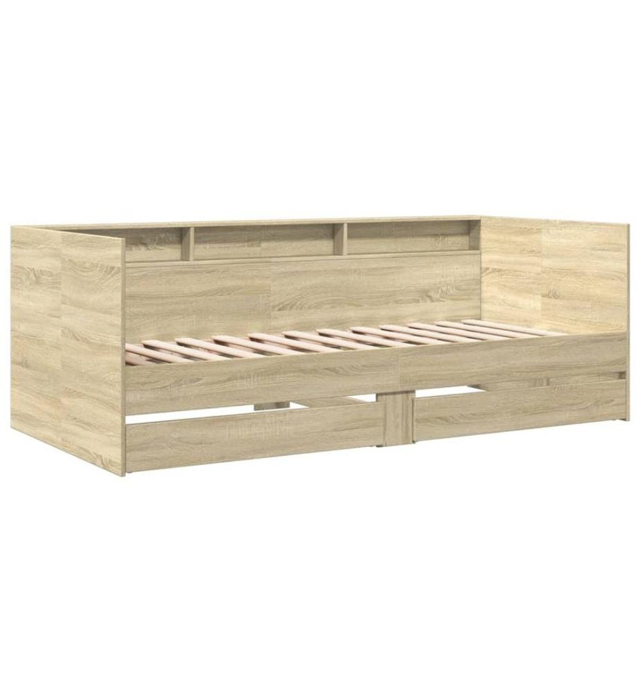 Tagesbett mit Schubladen Sonoma-Eiche 100x200 cm Holzwerkstoff