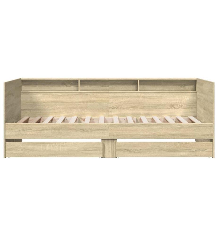 Tagesbett mit Schubladen Sonoma-Eiche 100x200 cm Holzwerkstoff