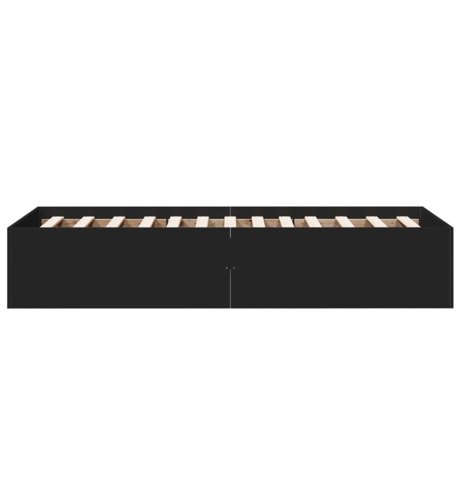 Bettgestell Schwarz 100x200 cm Holzwerkstoff
