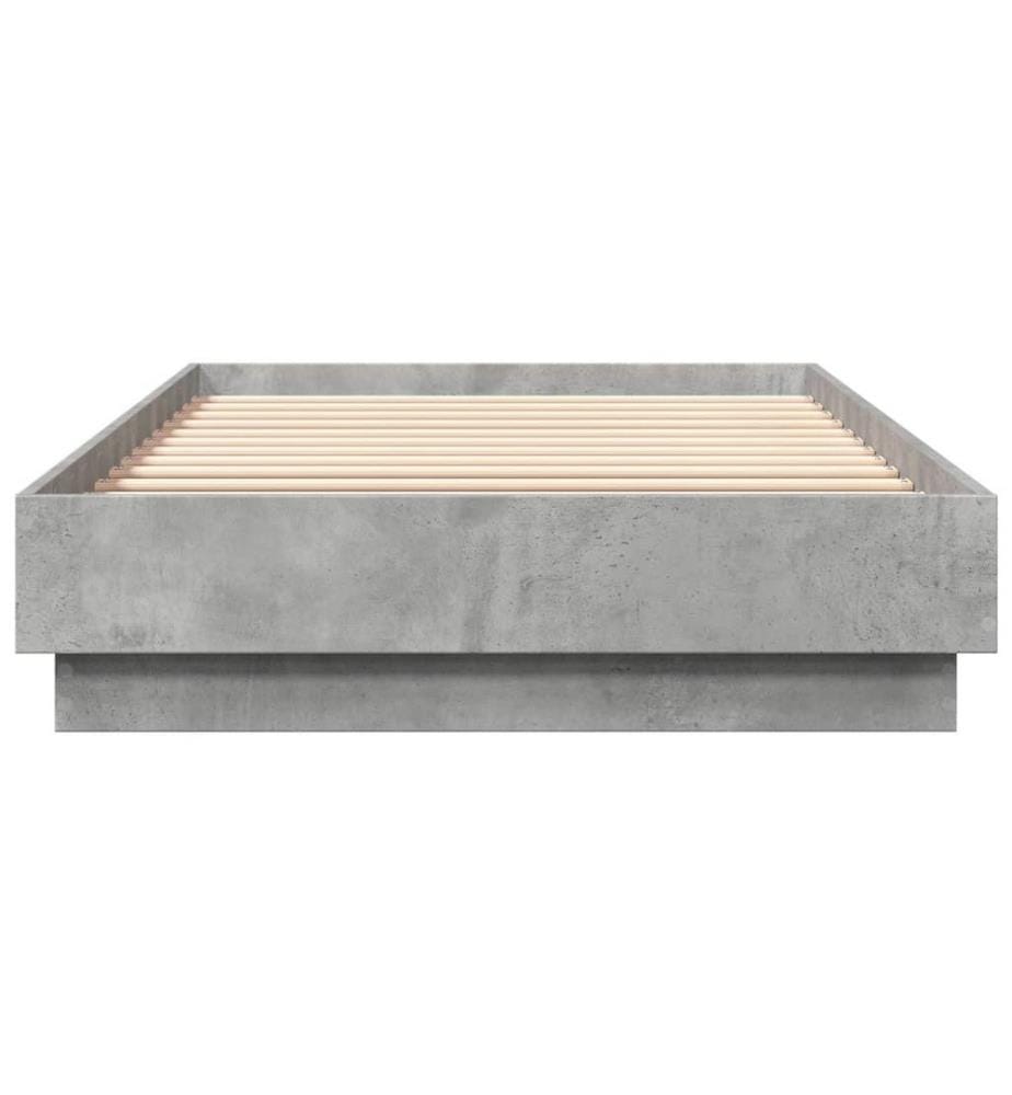 Bettgestell Betongrau 100x200 cm Holzwerkstoff