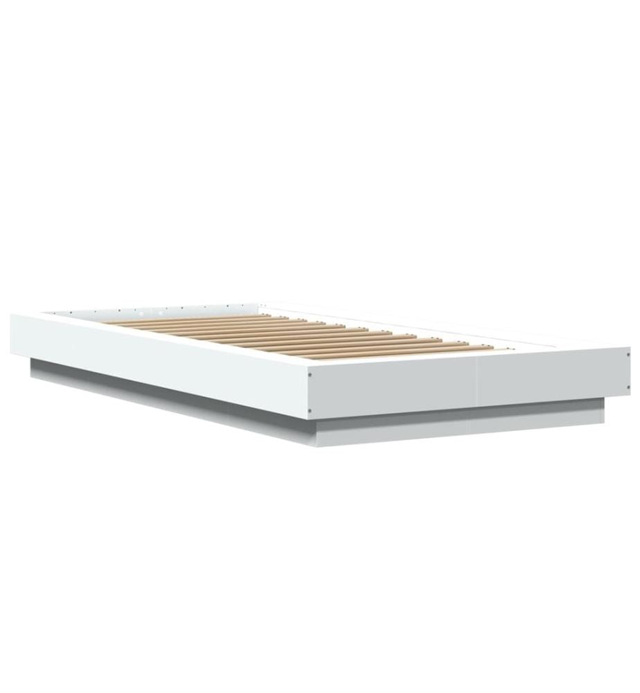 Bettgestell Weiss 100x200 cm Holzwerkstoff
