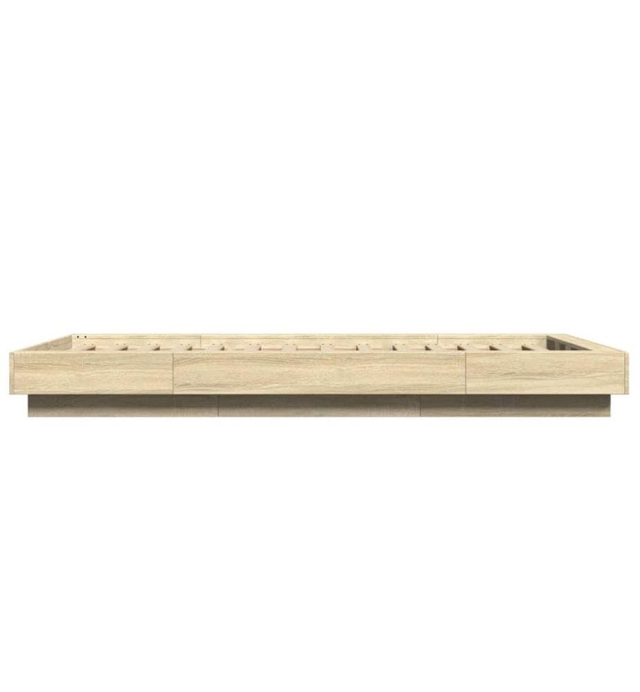 Bettgestell Sonoma-Eiche 100x200 cm Holzwerkstoff