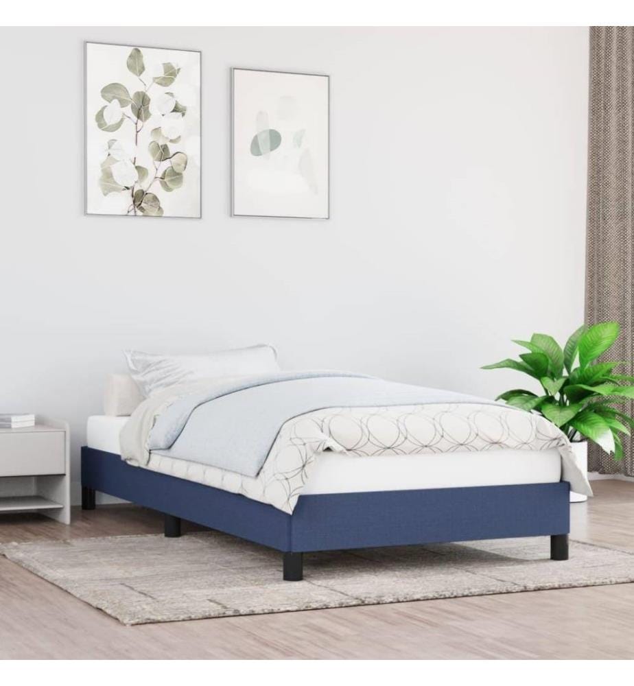 Bettgestell Blau 100x200 cm Stoff