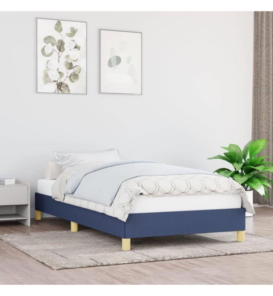 Bettgestell Blau 100x200 cm Stoff