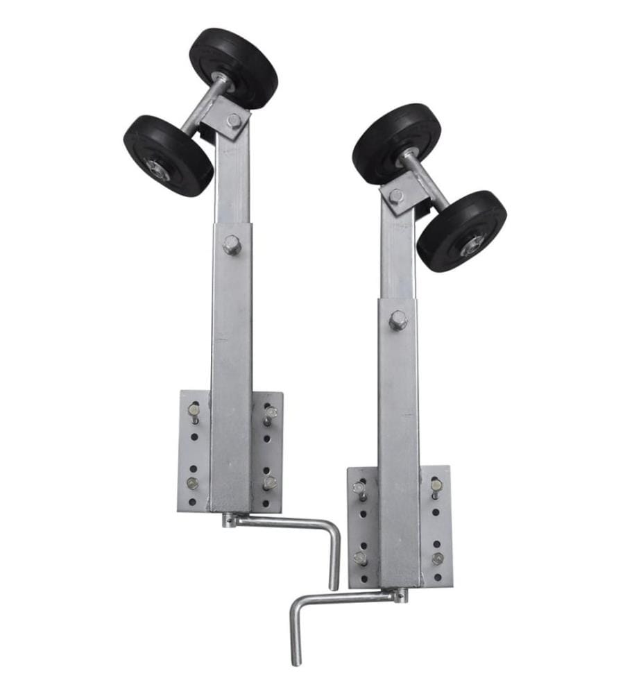 Bootstrailer-Stützen Doppelrollen 2er-Set 59-84 cm