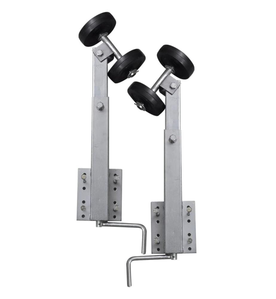 Bootstrailer-Stützen Doppelrollen 2er-Set 59-84 cm