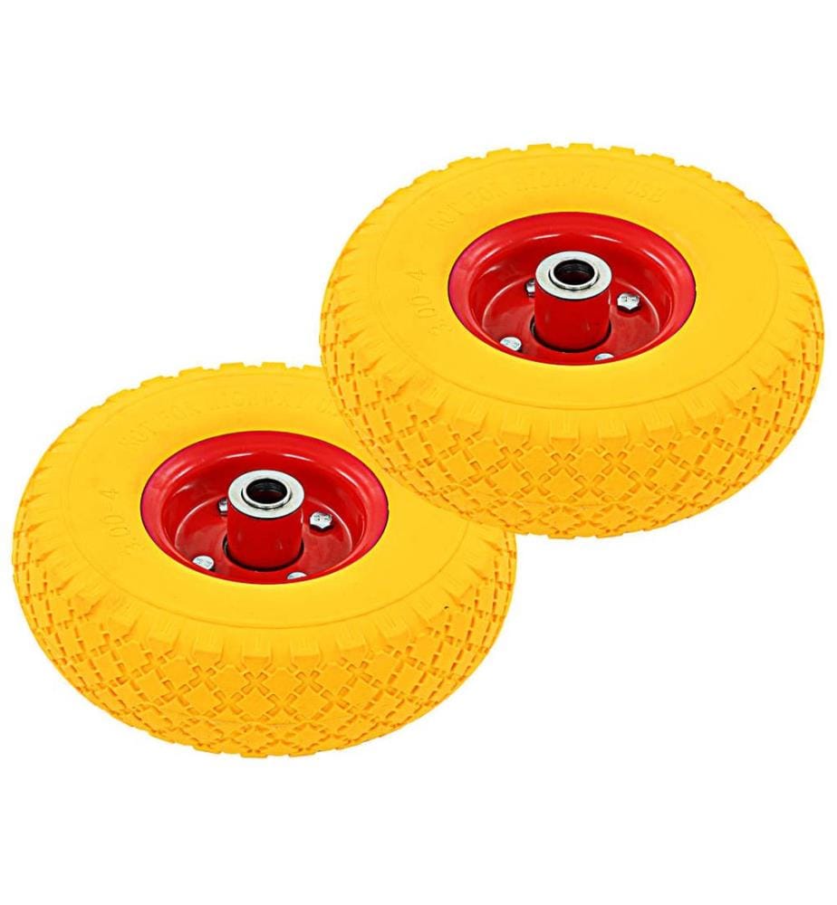 Roues de diable 4 pcs PU solide 3.00-4 (245x82)