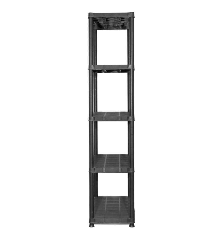Lagerregal 5-Tier Schwarz 71x38x170 cm Kunststoff