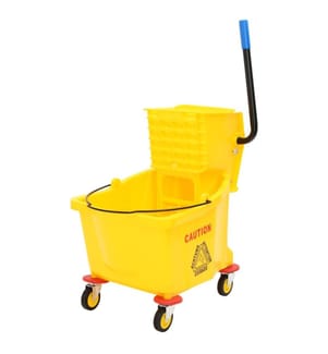 Mopp-Eimer mit Presse und Rollen Gelb 36 L Polypropylen