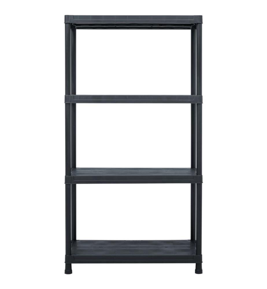Lagerregale 2 Stk. Schwarz 60 x 30 x 138 cm Kunststoff