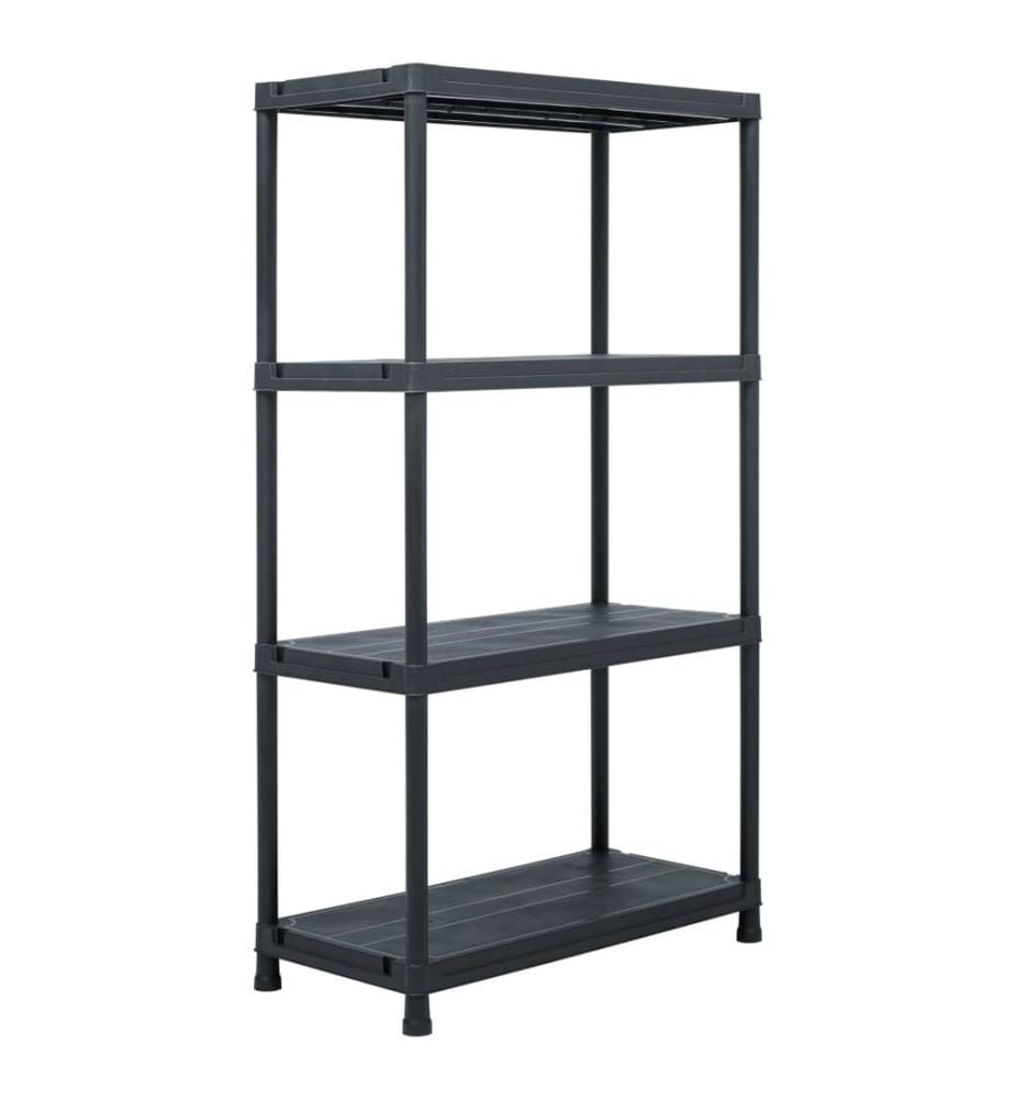 Lagerregale 5 Stk. Schwarz 60 x 30 x 138 cm Kunststoff