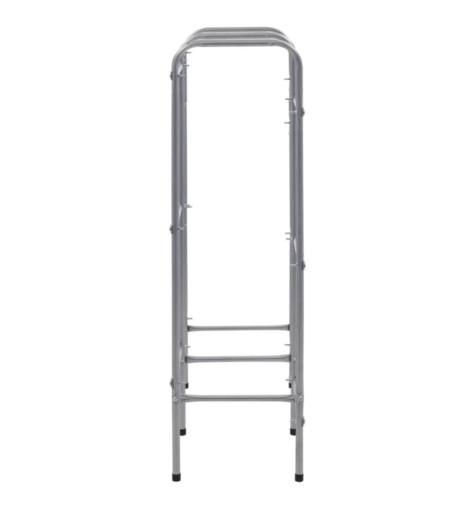Kistenregal für 6 Kisten Silbern 96x33x116 cm Stahl