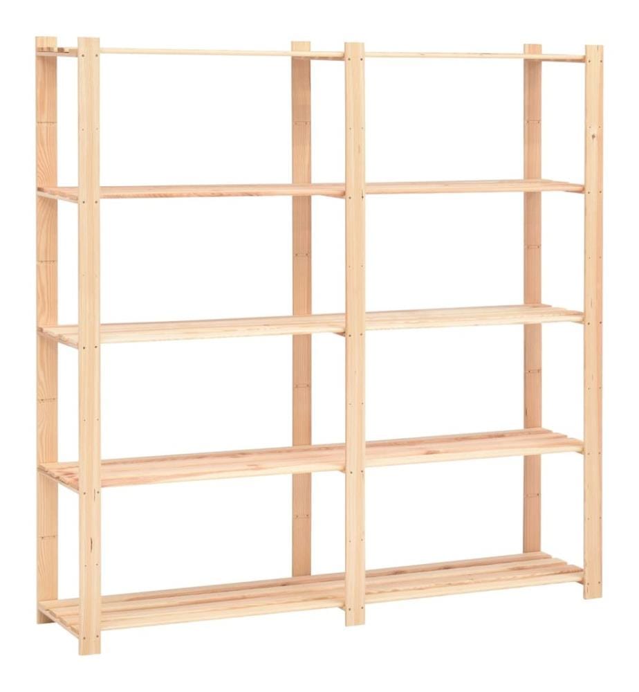 Lagerregale 5 Böden 3 Stk. 170x38x170cm Massivholz Kiefer 500kg