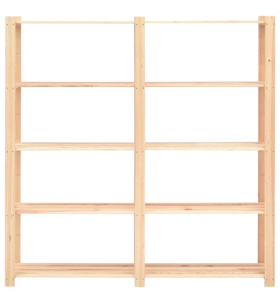 Lagerregale 5 Böden 5 Stk. 170x38x170cm Massivholz Kiefer 500kg