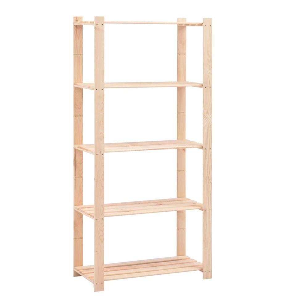 Regale 5 Böden 2 Stk. 80×38×170 cm Kiefer Massivholz 250 kg