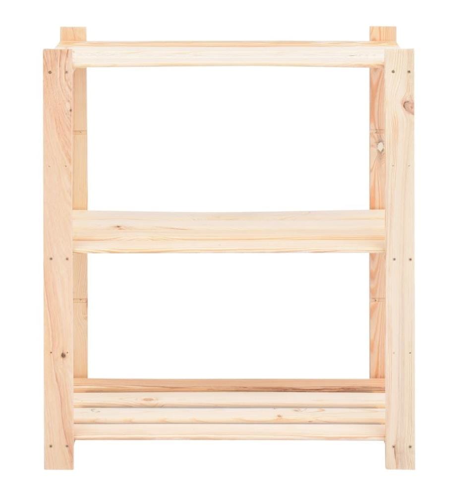 Lagerregale 3 Böden 3 Stk. 80x38x90cm Massivholz Kiefer 150kg