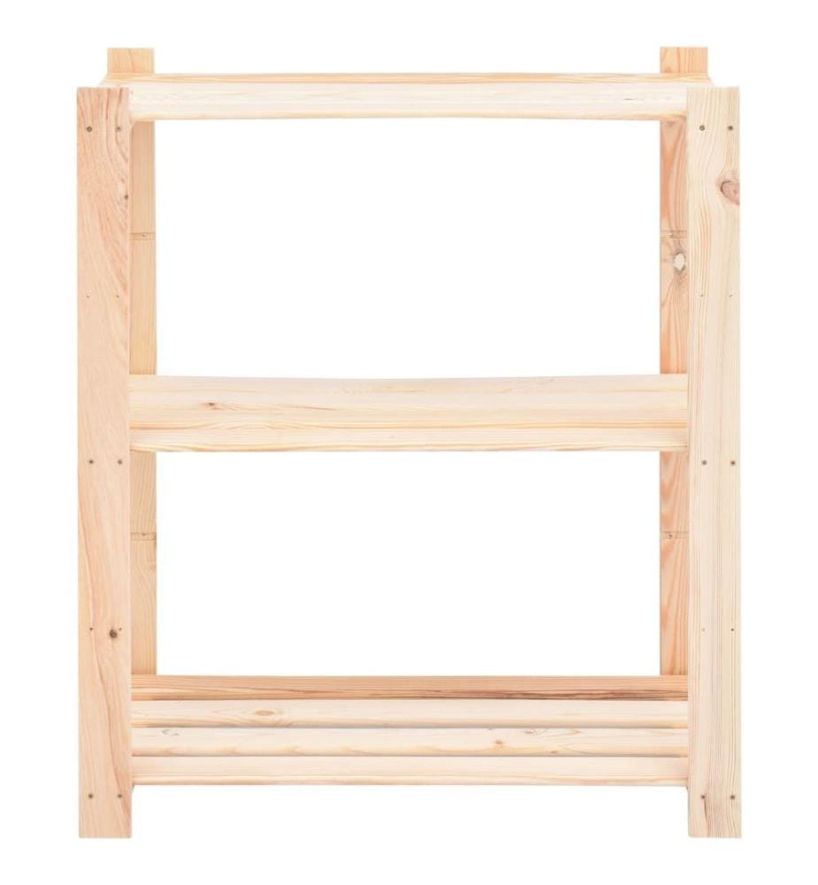 Lagerregale 3 Böden 5 Stk. 80x38x90cm Massivholz Kiefer 150kg
