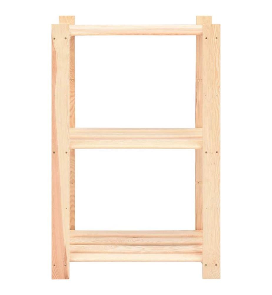 Lagerregale 3 Böden 2 Stk. 60x38x90cm Massivholz Kiefer 150kg