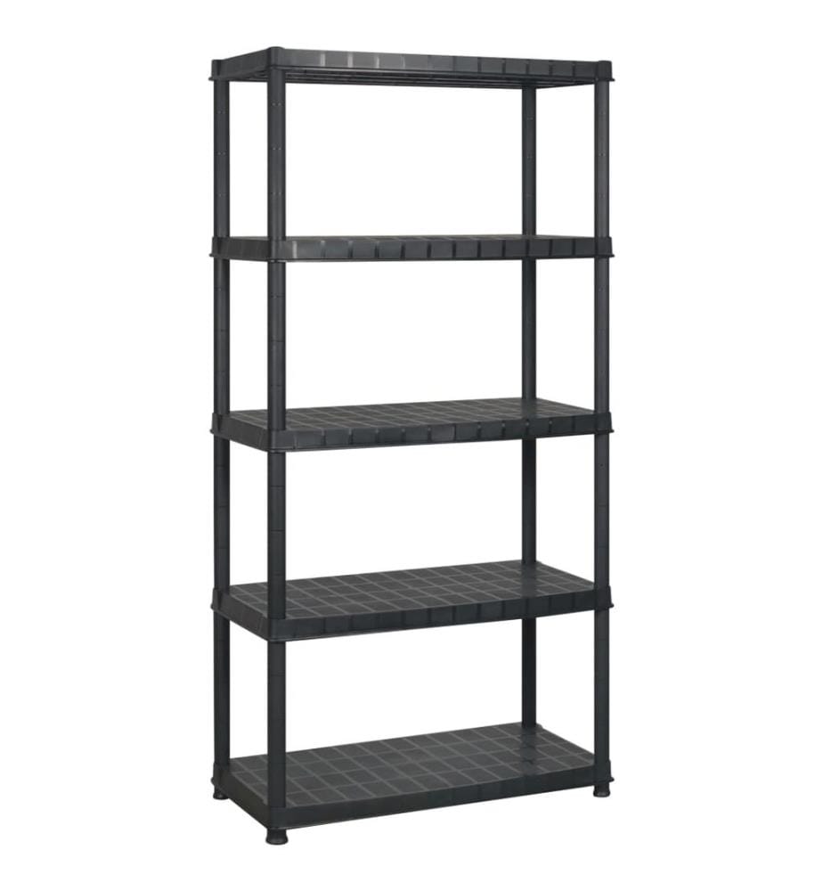 Étagère de rangement 5 niveaux Noir 274,5x45,7x185 cm Plastique