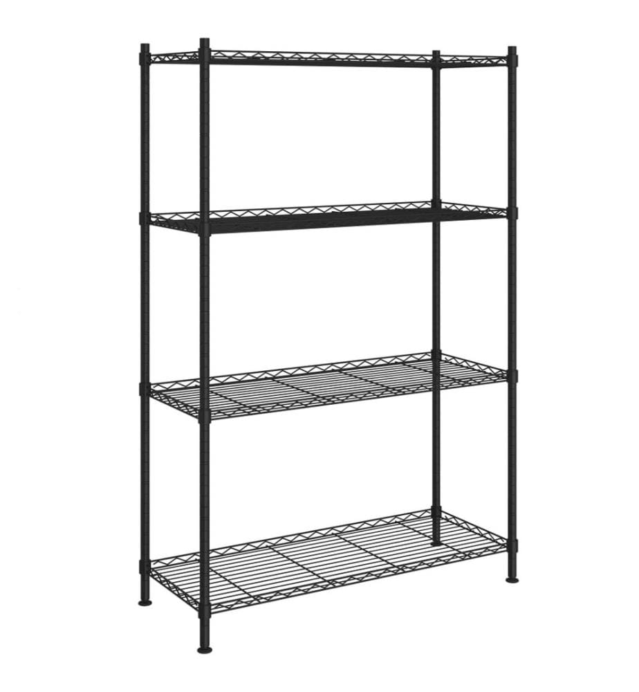Étagère de rangement 4 niveaux 90x35x137 cm Noir 200 kg
