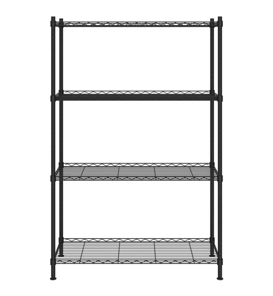 Étagère de rangement 4 niveaux 90x35x137 cm Noir 200 kg