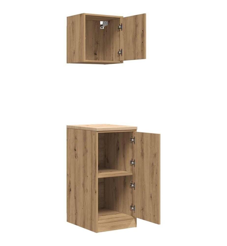 Garagenschränke 2 Stk. Artisan-Eiche Holzwerkstoff