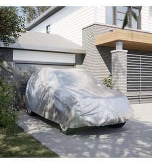 Autoabdeckung für SUV mit Schnallenriemen Voll Silbern M PEVA