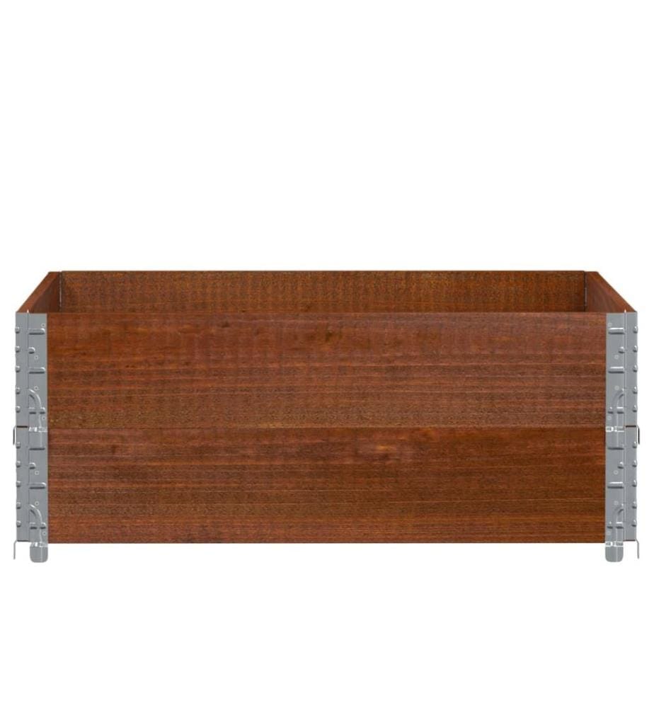 Paletten-Aufsatzrahmen 2 Stk. Braun 100x100 Massivholz Kiefer
