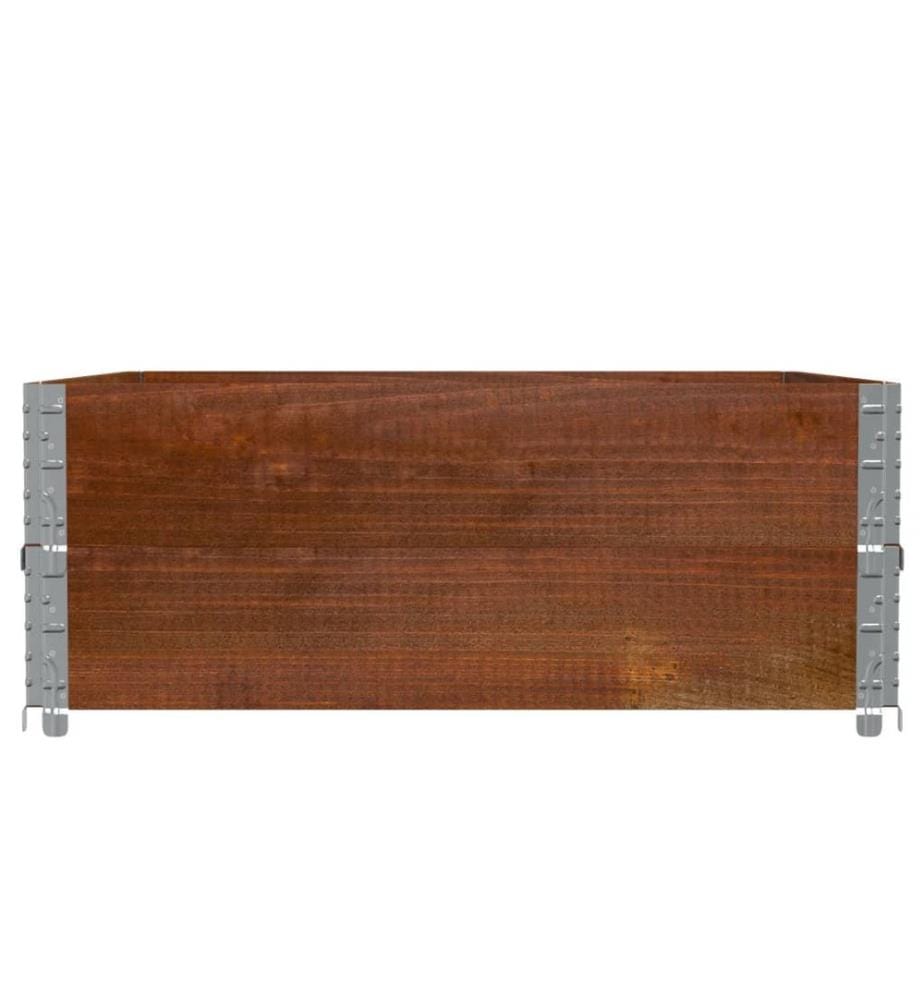 Paletten-Aufsatzrahmen 2 Stk. Braun 100x100 Massivholz Kiefer