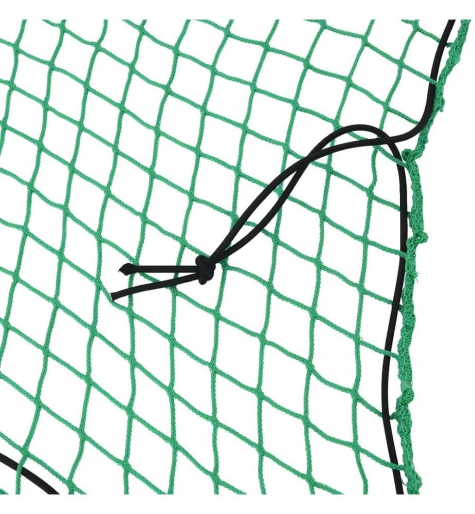 Filet pour remorque avec corde élastique vert 5x3,5 m PP