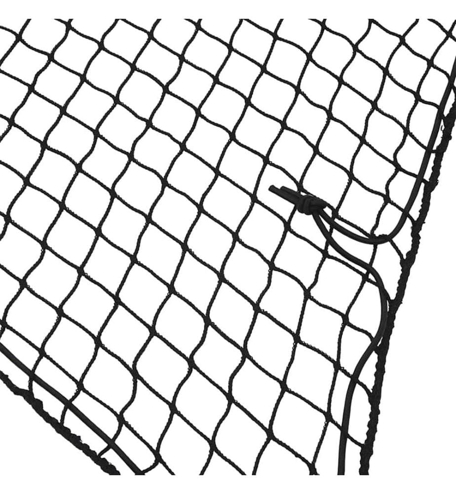 Anhängernetz mit Gummiseil Schwarz 2,1x1,25 m PP