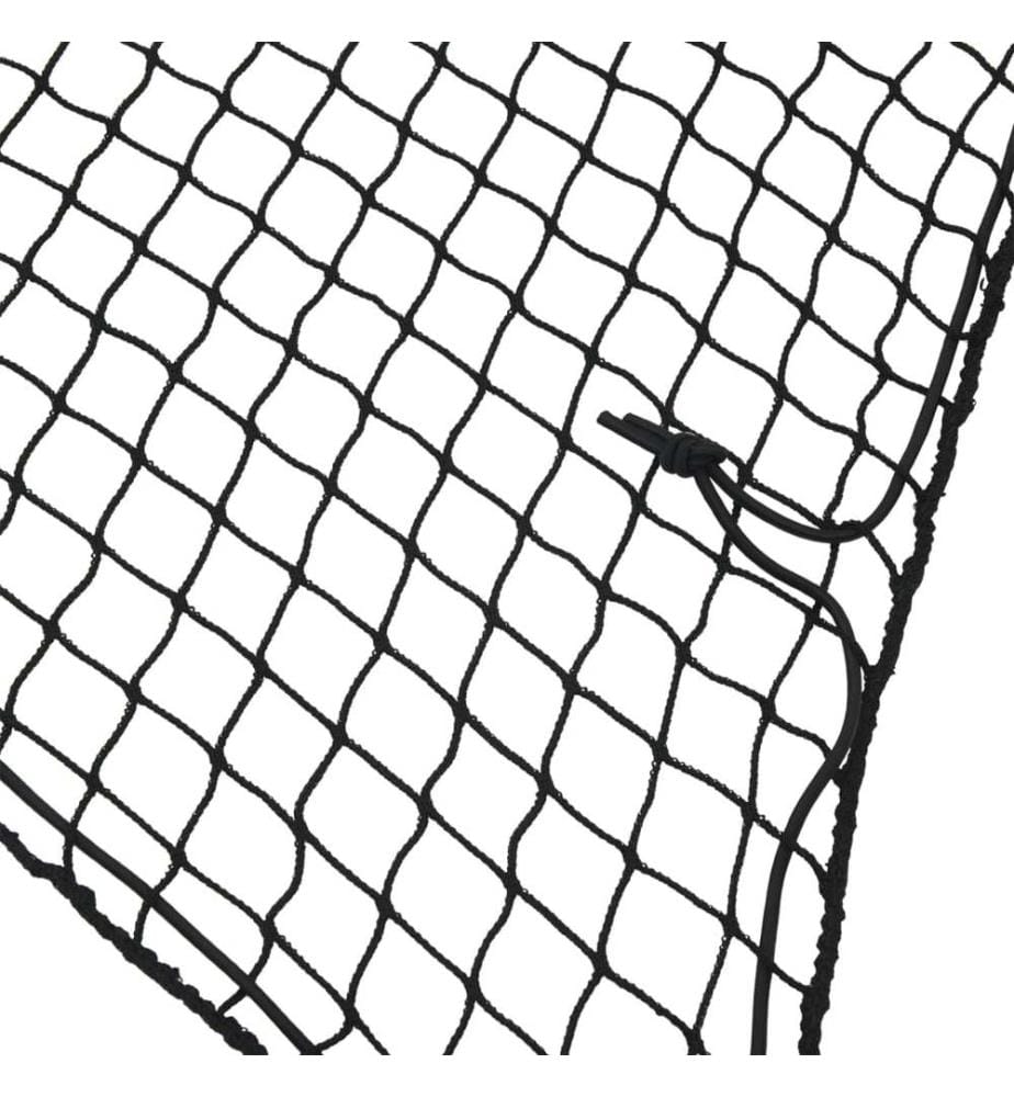 Filet pour remorque avec corde élastique noir 3x2 m PP