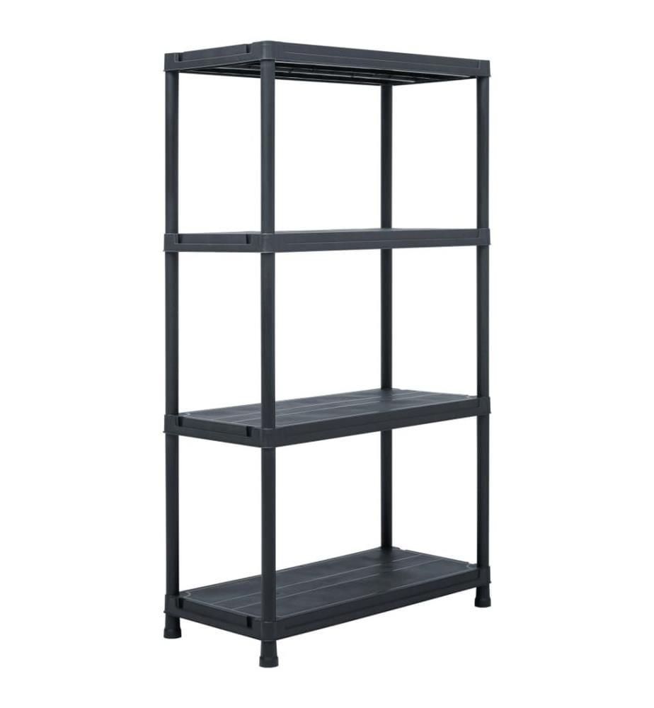 Lagerregal Schwarz 100 kg 60 x 30 x 138 cm Kunststoff