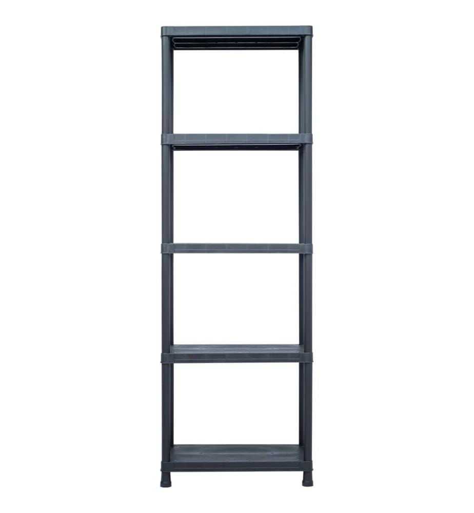 Lagerregal Schwarz 125 kg 60 x 30 x 180 cm Kunststoff