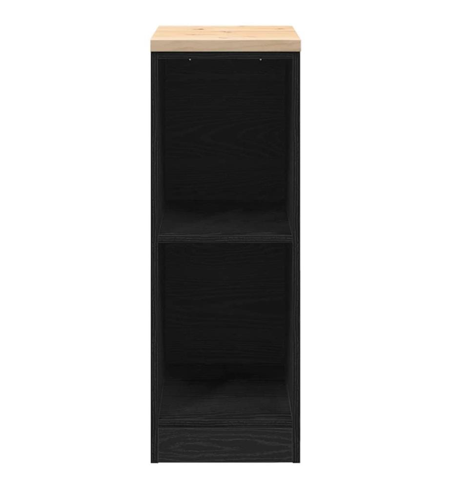 Armoire de rangement de garage noir 30x51x85 cm bois de pin