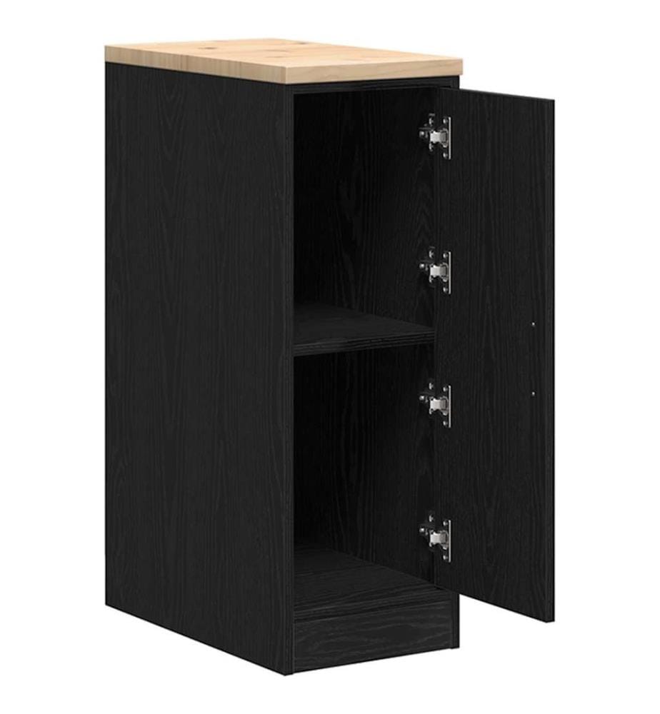 Armoire de rangement de garage noir 30x51x85 cm bois de pin