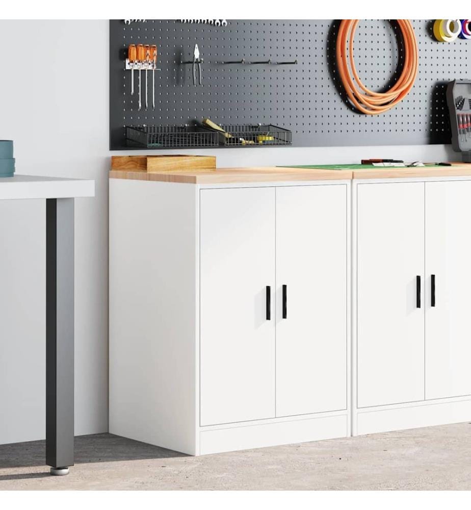 Armoire de rangement de garage blanc 60x51x85 cm bois de pin