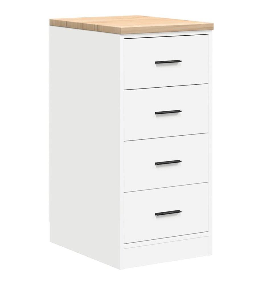 Armoire de rangement de garage blanc 40x51x85 cm bois de pin