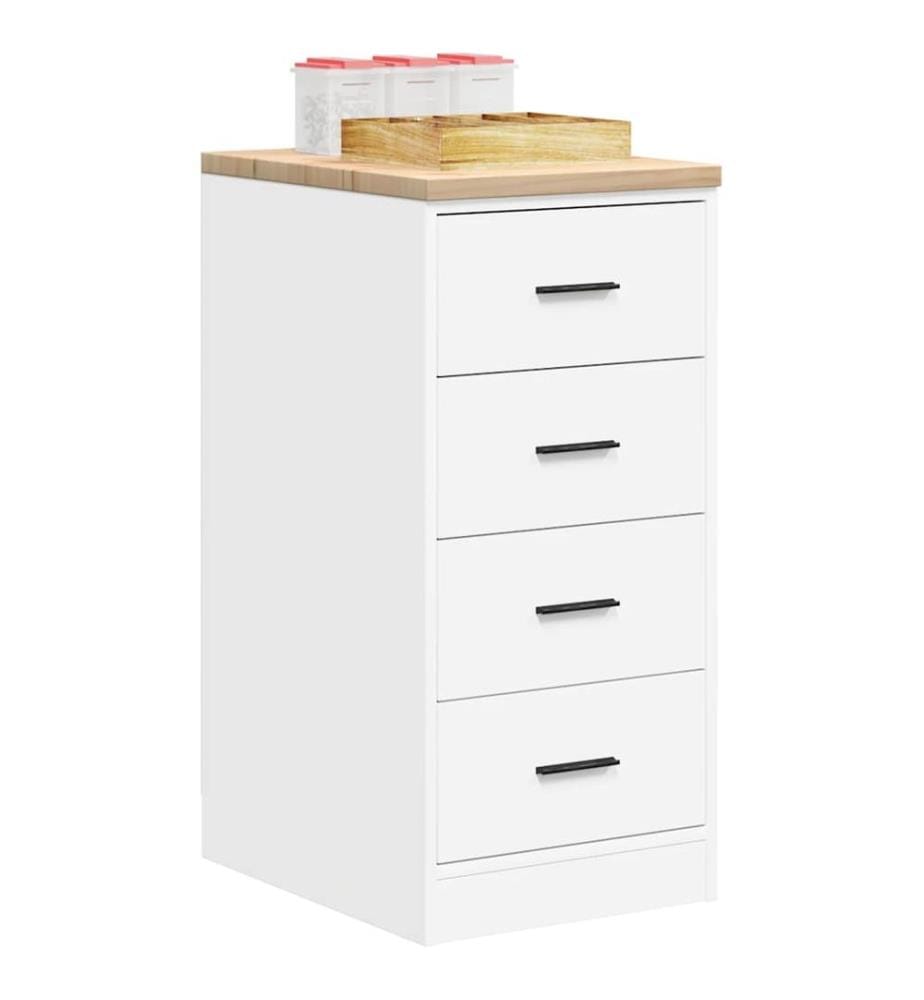 Armoire de rangement de garage blanc 40x51x85 cm bois de pin