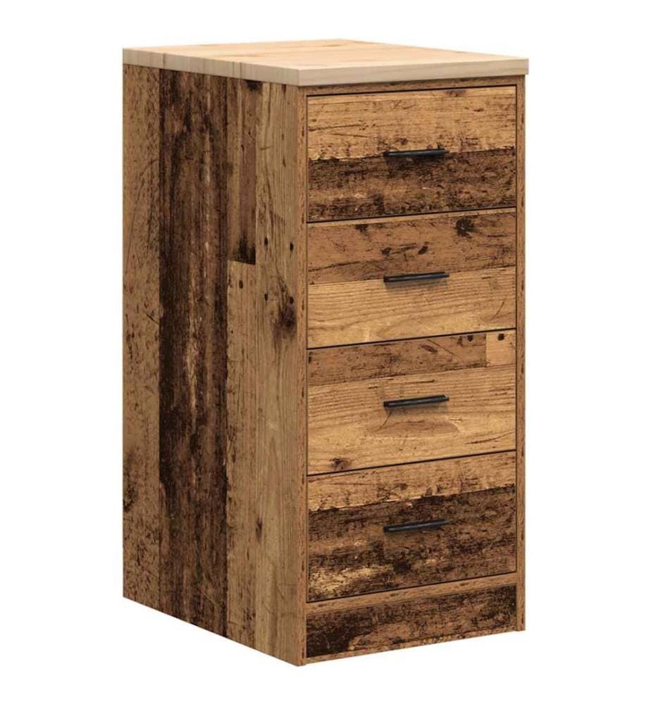 Armoire de rangement de garage vieux bois 40x51x85 cm bois pin