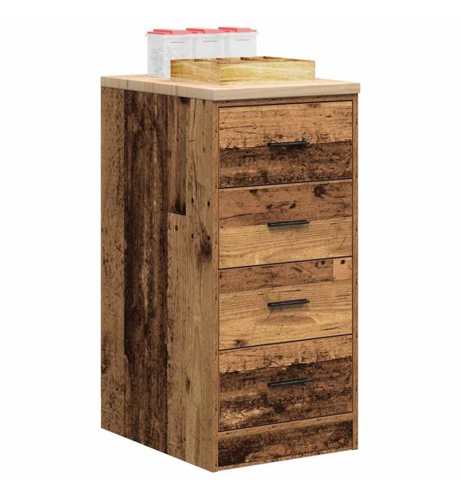 Armoire de rangement de garage vieux bois 40x51x85 cm bois pin