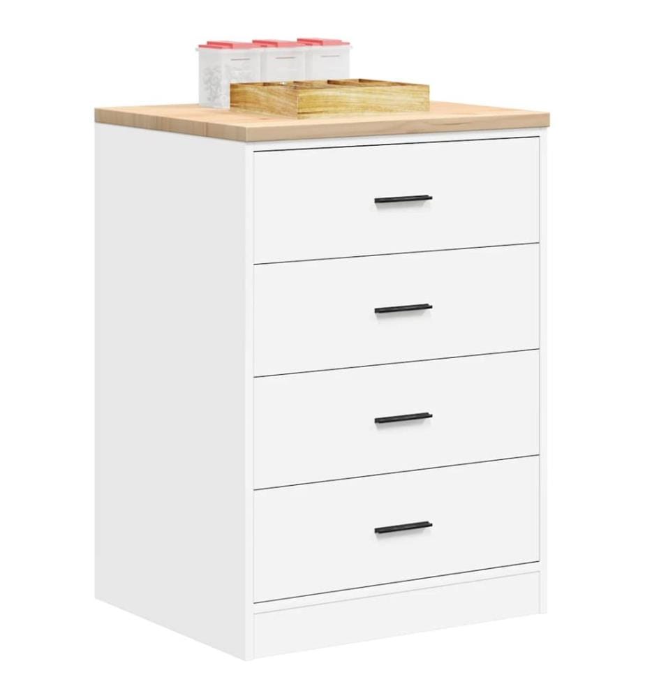 Armoire de rangement de garage blanc 60x51x85 cm bois de pin