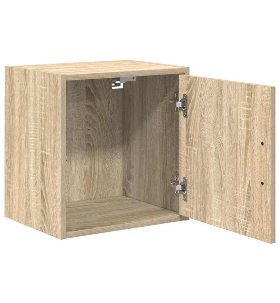Armoires murales de garage 2 pcs chêne sonoma bois d'ingénierie